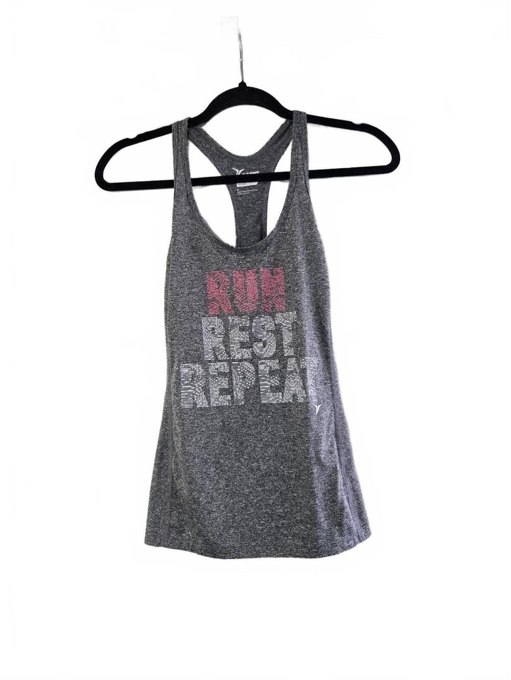 Old Navy Active Gray Racerback Tank Top - Medium